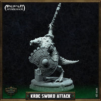 Lizardman Sword Attack by Arcanum Workshop
