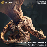 Adult Silver Dragon (Azmordion the Ever Prideful) by DM Stash