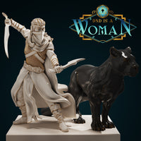 Drow Ranger - Drizira (and Panther) by DnD Is A Woman