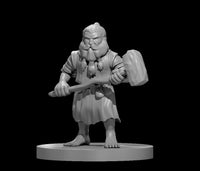 Dwarf Male Druid w/War Hammer by MZ4250