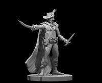 Elf Male Swashbuckler w/ Fancy Hat and Moustache by MZ4250