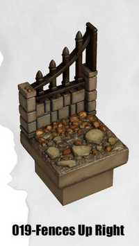 Haunted Graveyard Fences Up Right HG-019 by Dungeon Blocks