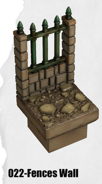 Haunted Graveyard Fences Wall HG-022 by Dungeon Blocks