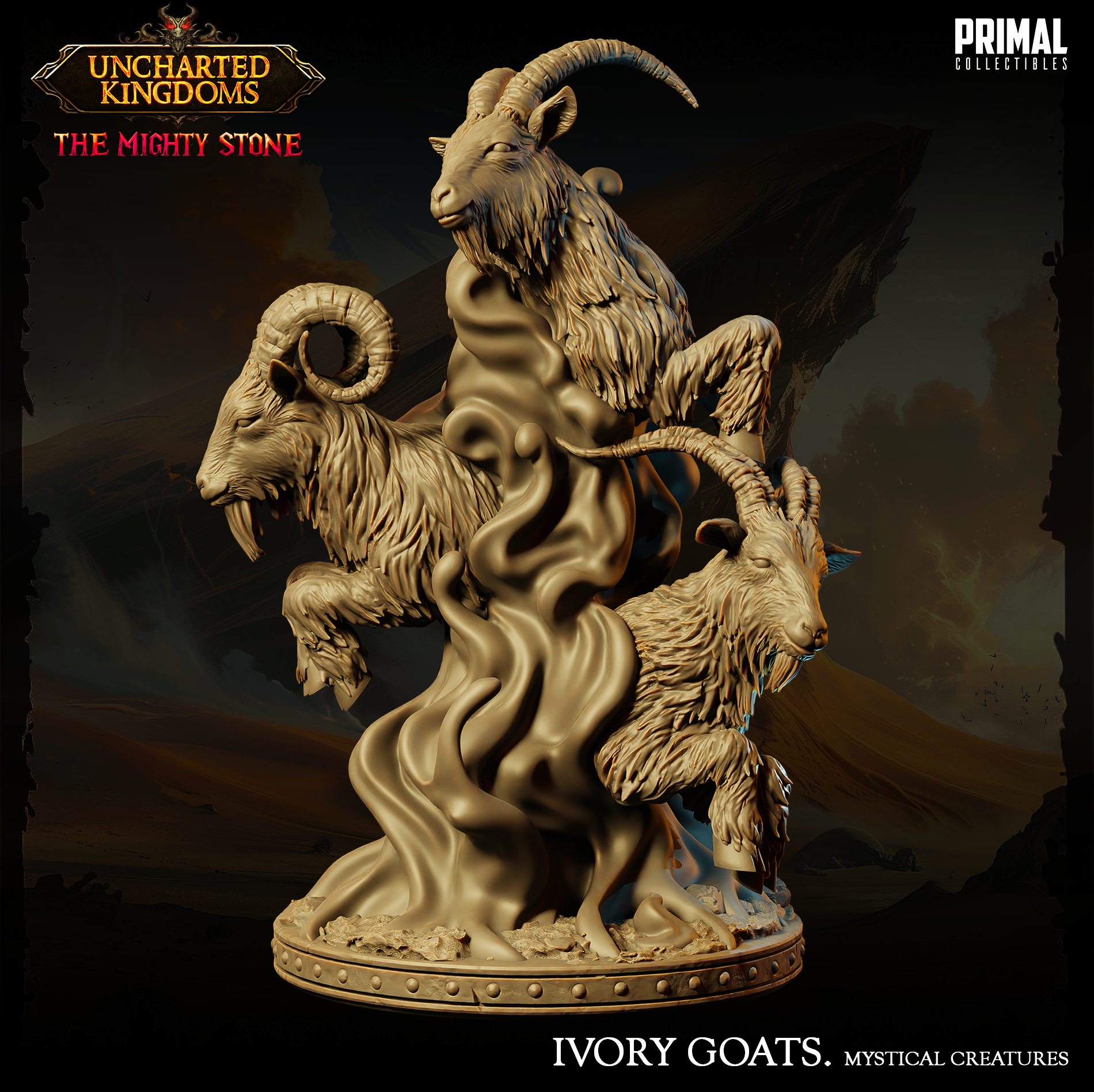 Ivory Goats by Primal Collectibles