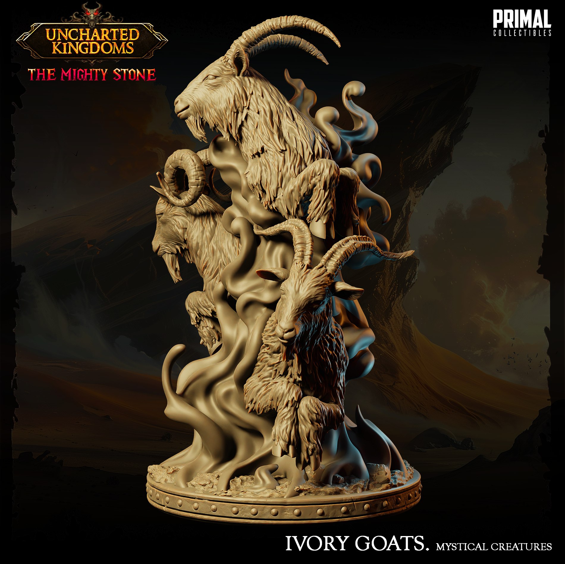 Ivory Goats by Primal Collectibles