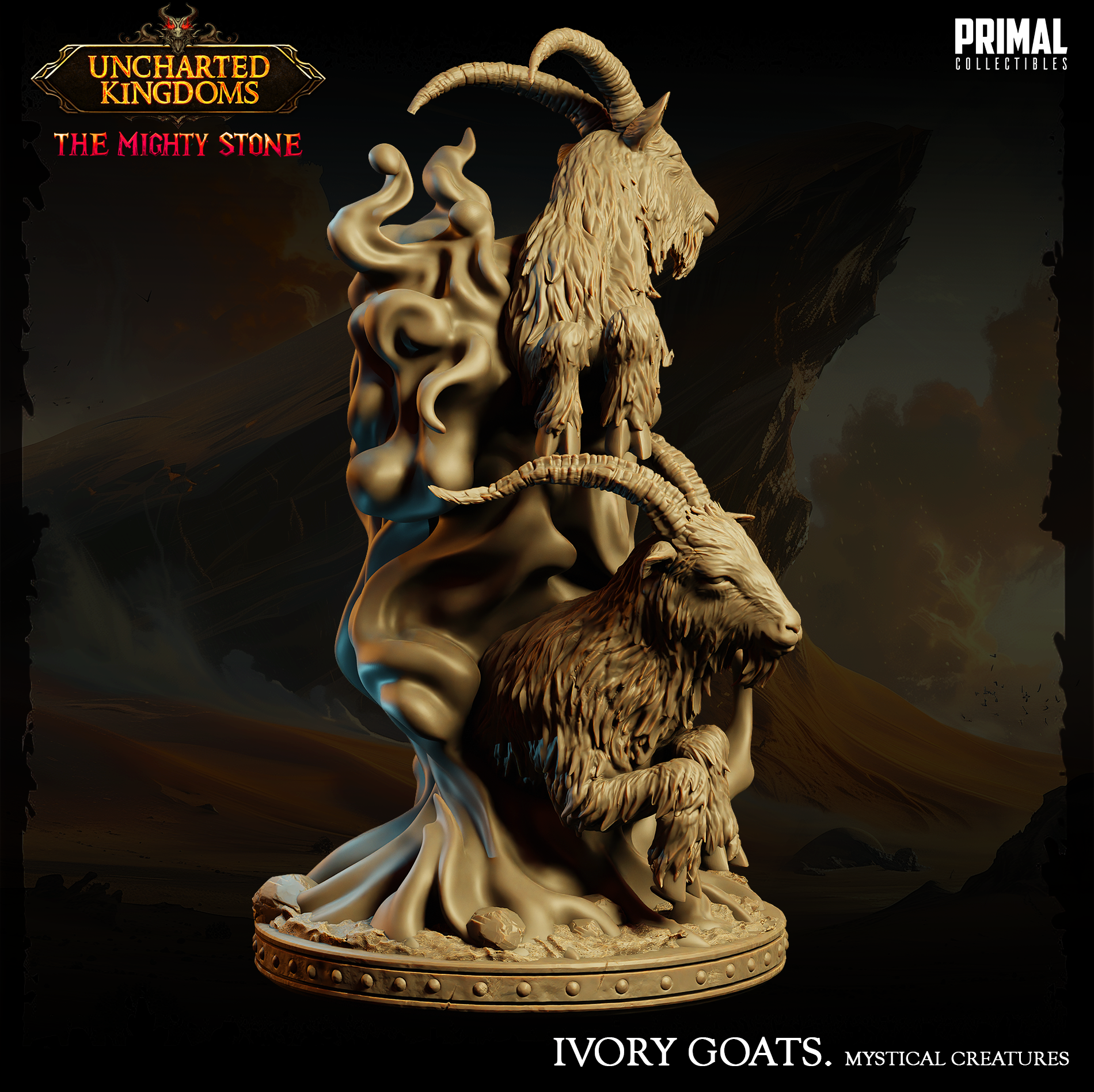 Ivory Goats by Primal Collectibles