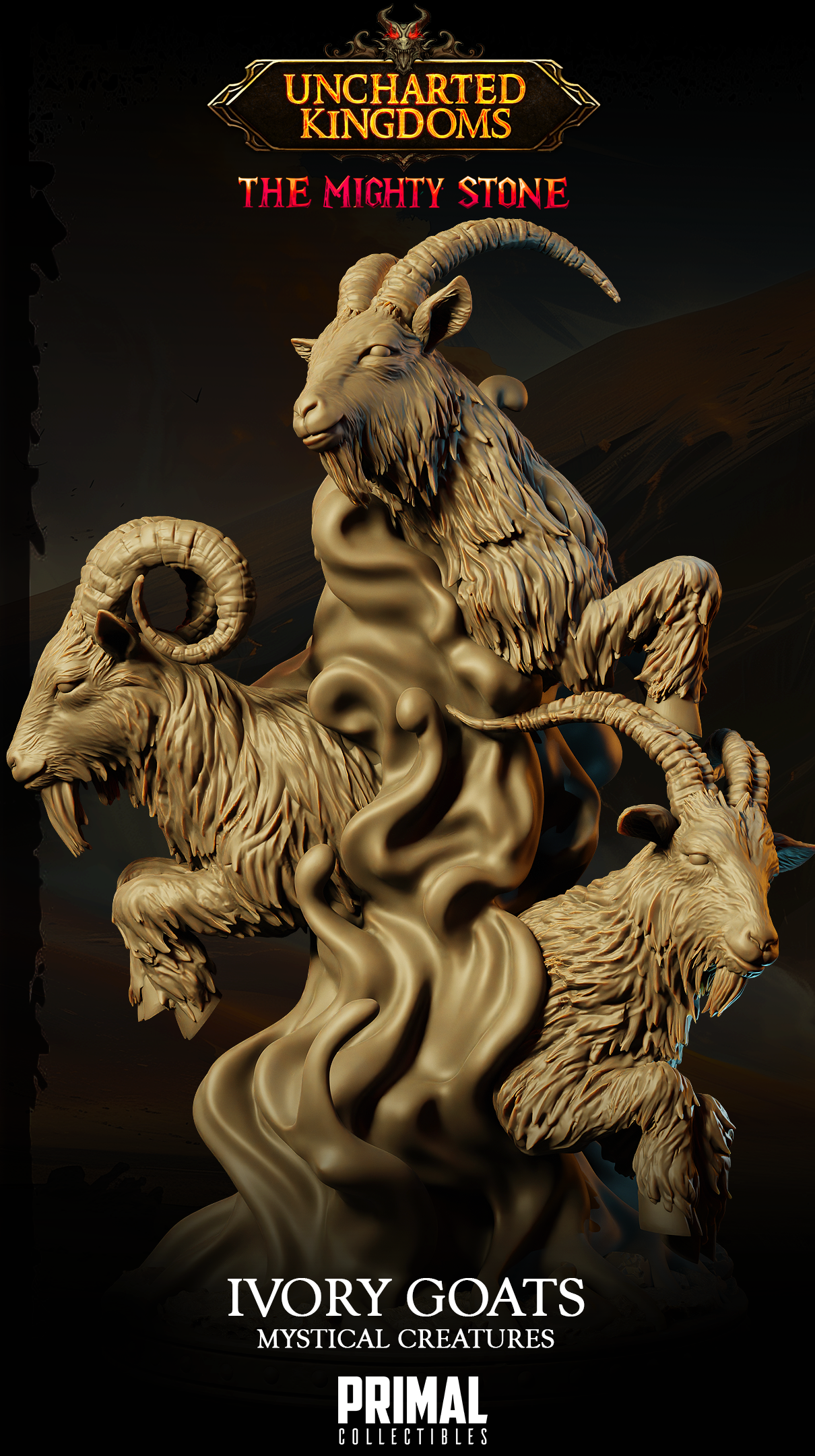 Ivory Goats by Primal Collectibles