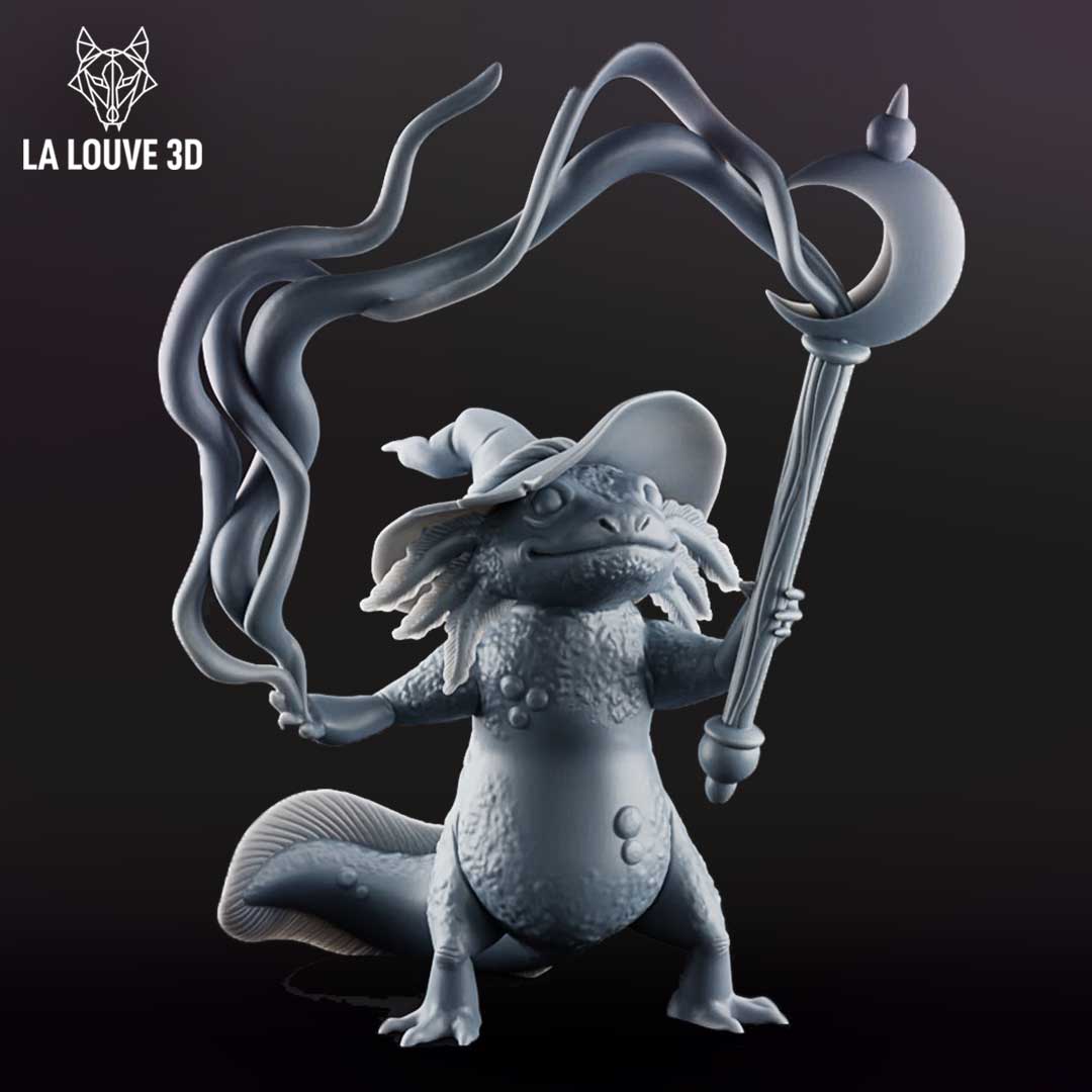 Sorcerer Axolotl by La Louve 3D
