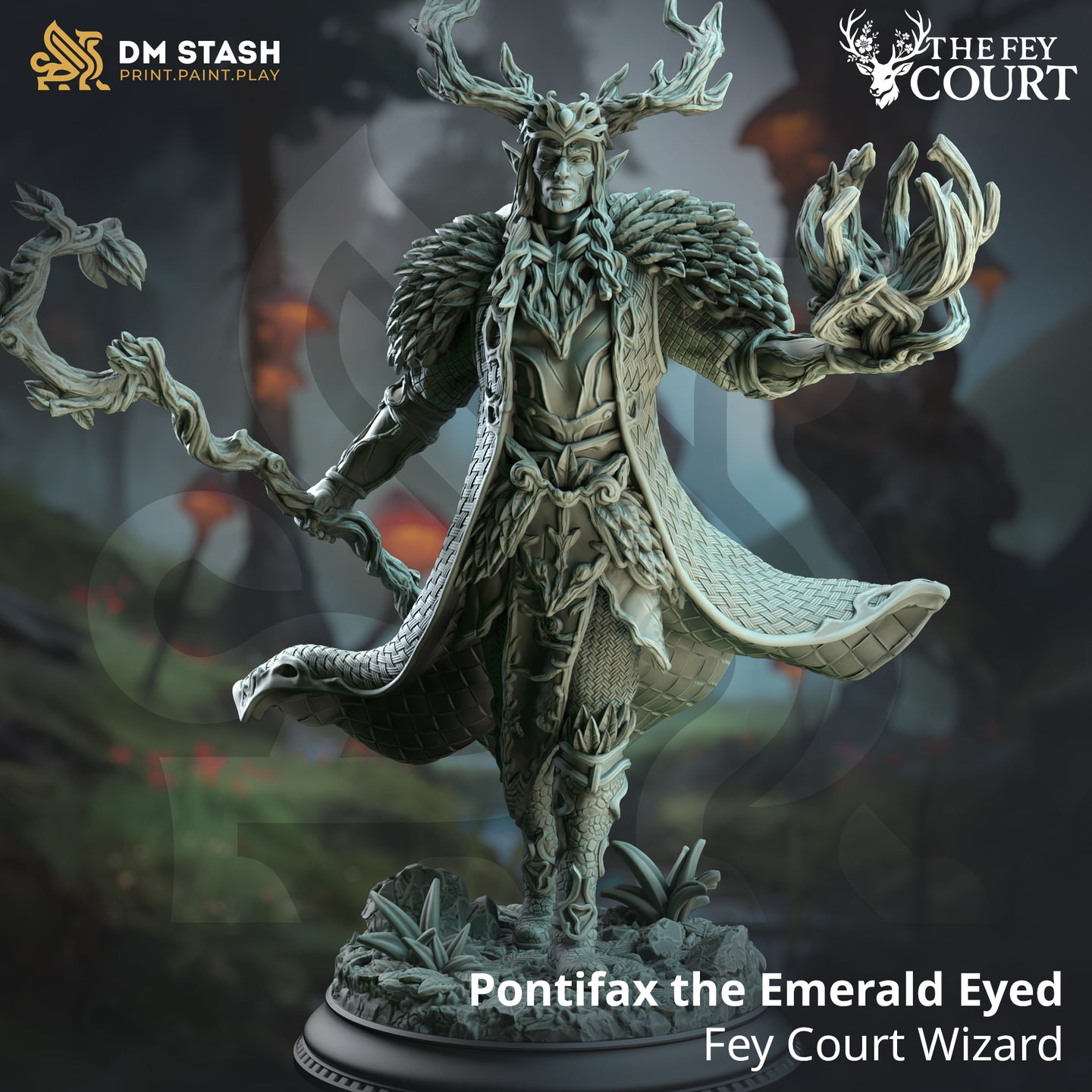 Fey Court Wizard (Pontifax the Emerald Eyed) by DM Stash