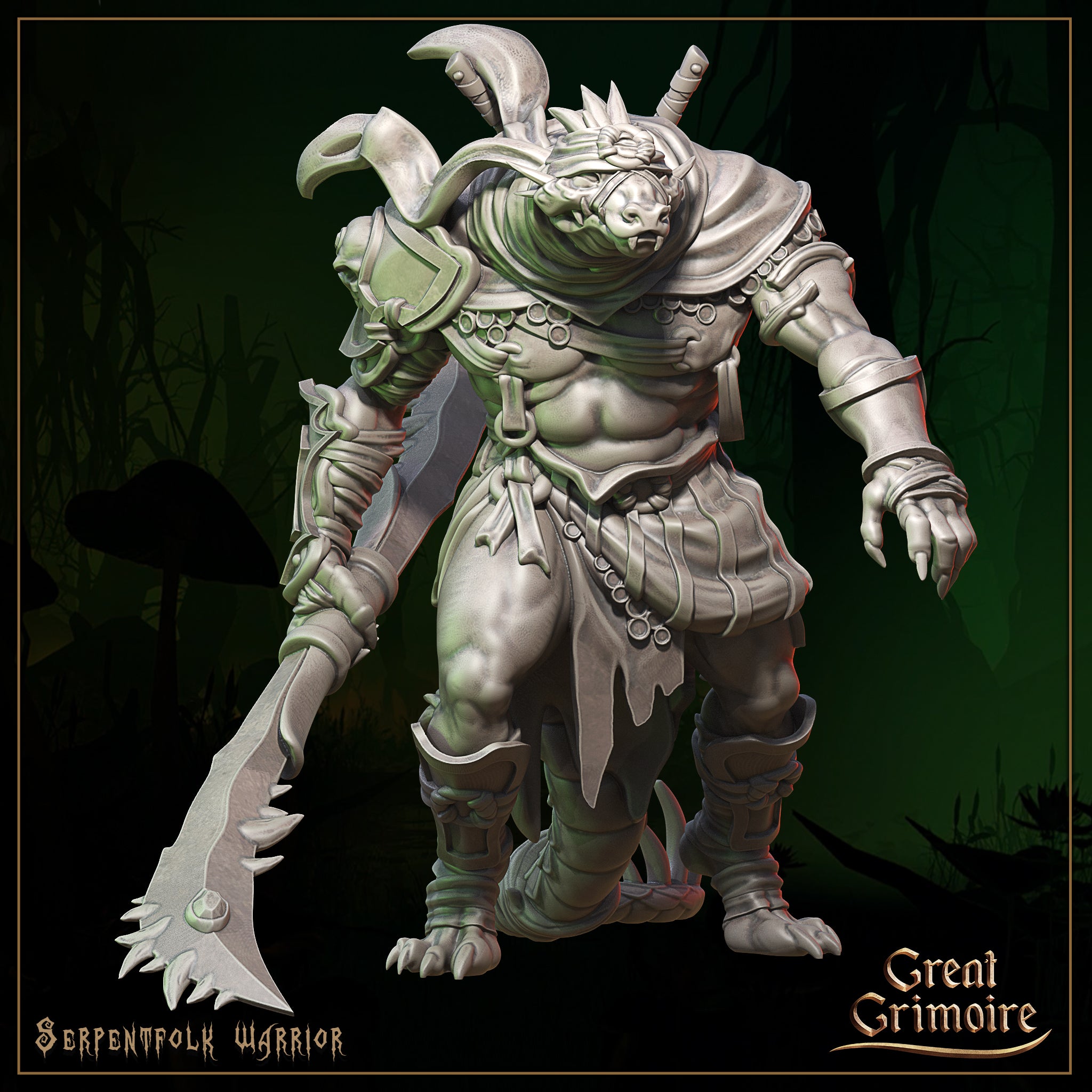 Lizardfolk Warrior 03 by Great Grimoire