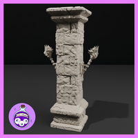 Stone Column Double Torch by Ella's Arcanum