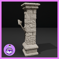 Stone Column Single Torch by Ella's Arcanum