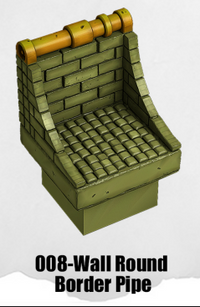 Toxic Sewer Wall Round Border Pipe TS-008 by Dungeon Blocks