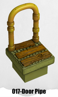 Toxic Sewer Door Pipe TS-017 by Dungeon Blocks