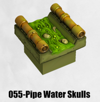 Toxic Sewer Pipe Water Skull TS-055 by Dungeon Blocks