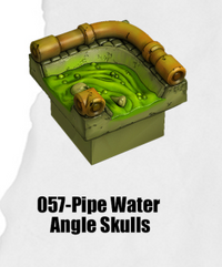 Toxic Sewer Pipe Water Angle Skulls TS-057 by Dungeon Blocks