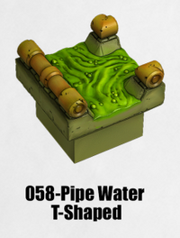 Toxic Sewer Pipe Water T-Shape TS-058 by Dungeon Blocks