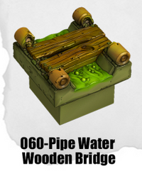 Toxic Sewer Pipe Water Wooded Bridge TS-060 by Dungeon Blocks