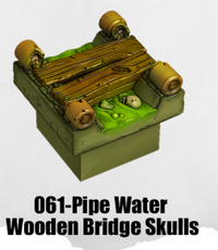Toxic Sewer Pipe Water Wooden Bridge Skulls TS-061 by Dungeon Blocks