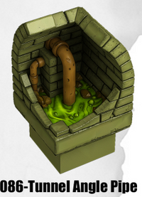 Toxic Sewer Tunnel Angle Pipe TS-086 by Dungeon Blocks
