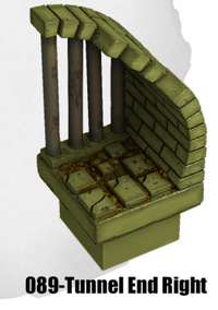 Toxic Sewer Tunnel End Right TS-089 by Dungeon Blocks