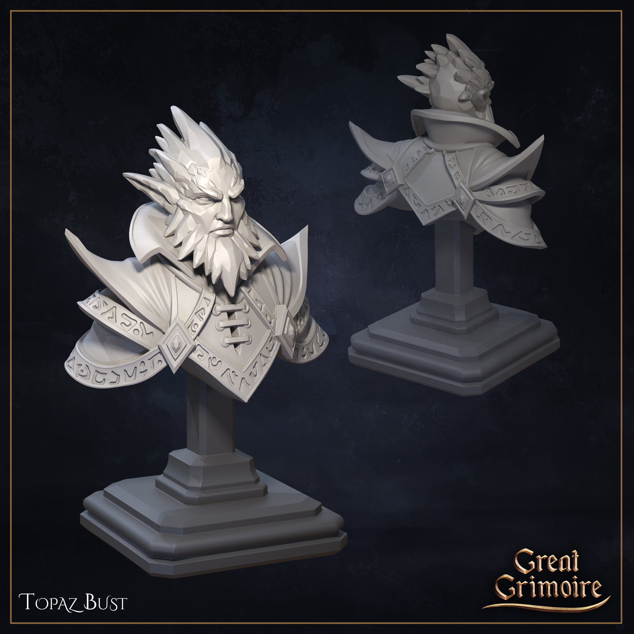 Topaz Bust  by Great Grimoire
