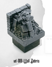 Ultimate Dungeon Wall w/Debris UD-009 by Dungeon Blocks