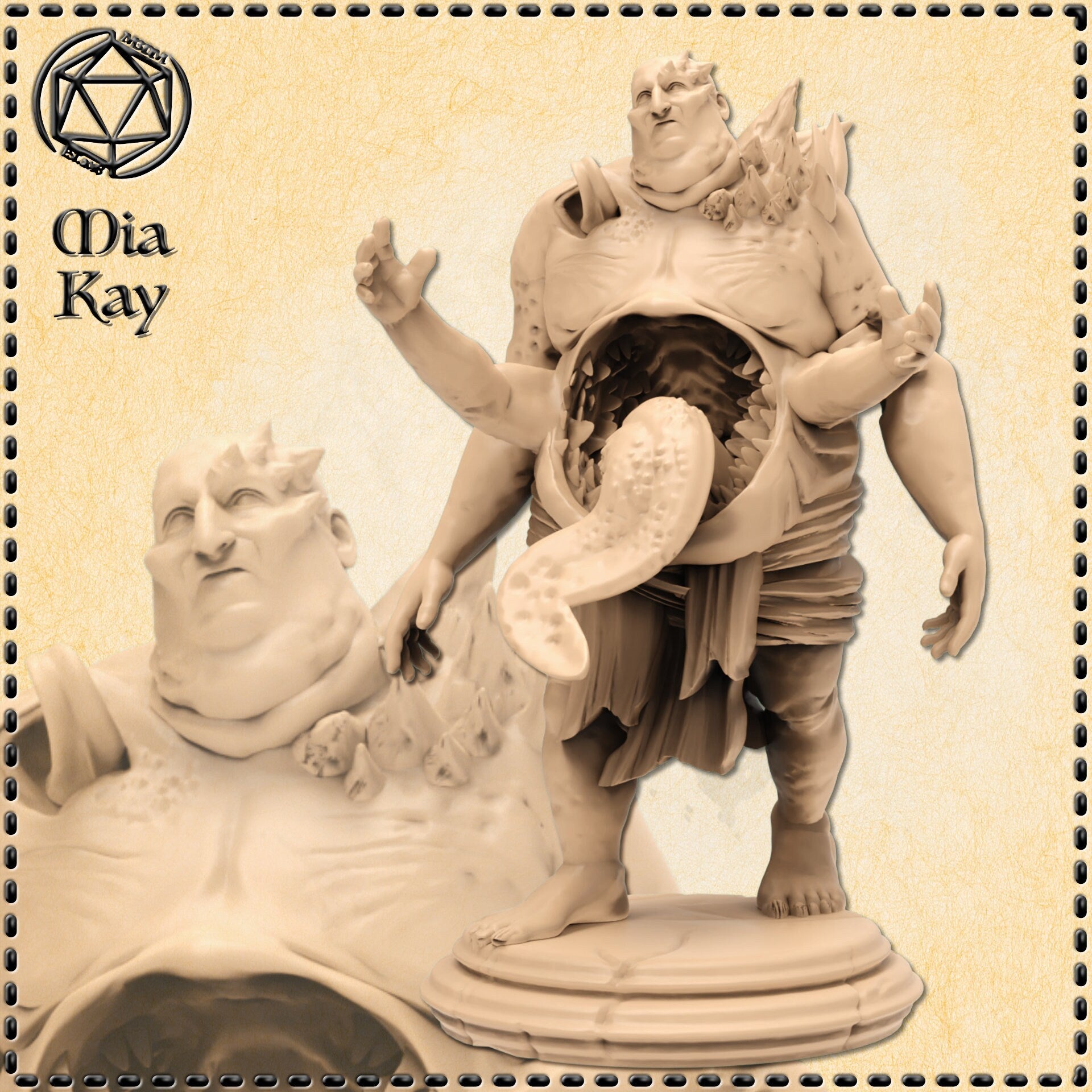 7 Deadly Sins - Gluttony D&D Miniature by Mia Kay M3DM
