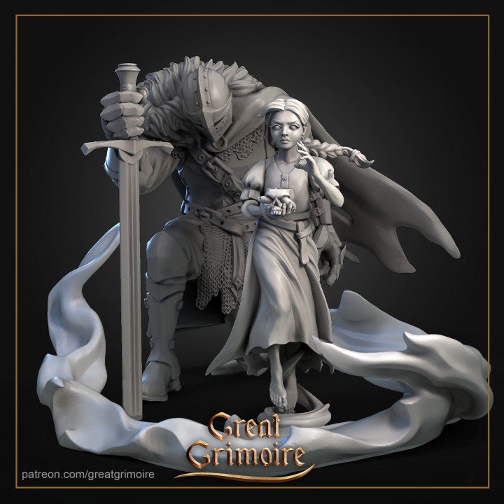 Mildred w/ Knight by Great Grimoire