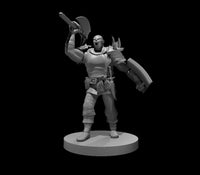 Half-Orc Barbarian Male Attacking by MZ4250