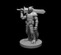 Dragonborn Fighter Sword on Shoulder by MZ4250