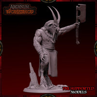 Glybis the Skull Breaker Goatman by Arcanum Workshop