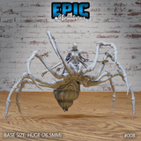Armoured drow elf goddess torso rising from a huge spider body, eight long segmented legs spread wide, multiple arms outstretched, ornate shoulder pauldrons, on a 76.5mm base. Sculpt by Epic Miniatures.
