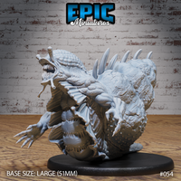 Carrion Snail miniature by Epic Miniatures — showing the creature's underside and secondary cluster of toothed mouth-like structures beneath the chin, frilled flesh, and reaching clawed limbs, with the primary maw open at upper left.
