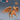 Digital render of an unpainted Adult White Dragon miniature by Epic Miniatures, shown in orange resin. The Huge-sized dragon rears on its hind legs with wings spread wide, claws extended, jaws parted, and a spiked tail. Detailed scale texture covers the body and ribbed membranes span the wings. A small size-reference render is visible in the upper right corner alongside a blue D20 for scale.
