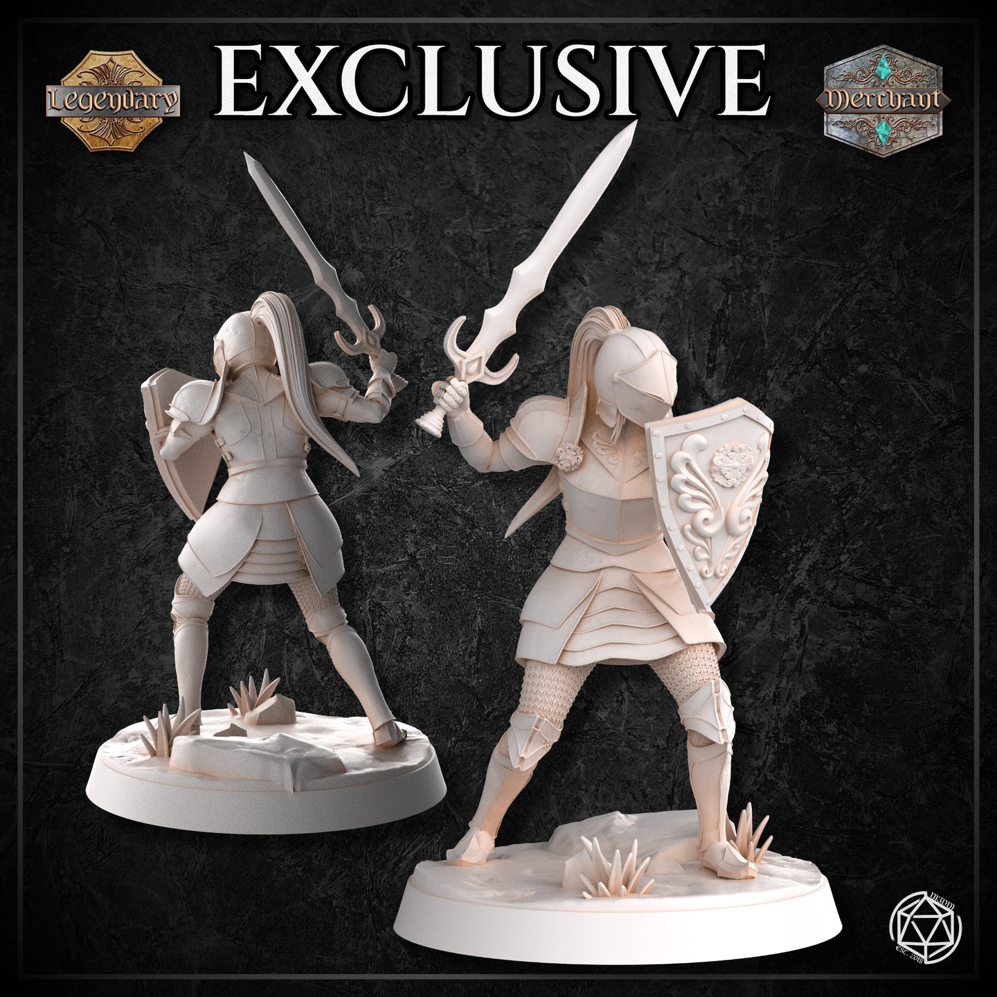 Female Knight Action by Mia Kay M3DM
