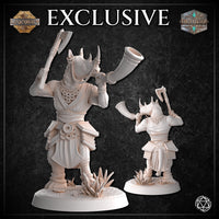 Rhinofolk Female Barbarian Action by Mia Kay M3DM