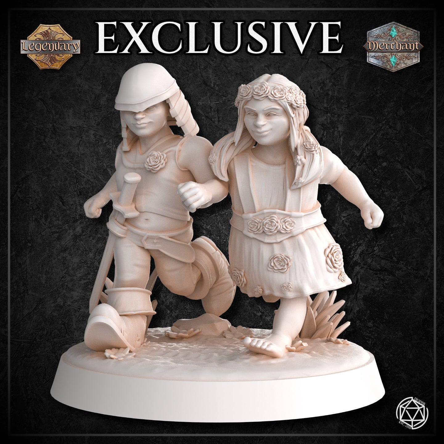 Running Dwarf Children by Mia Kay M3DM