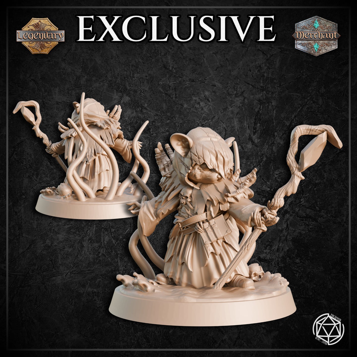 Hamsterfolk Necromancer Action by Mia Kay M3DM