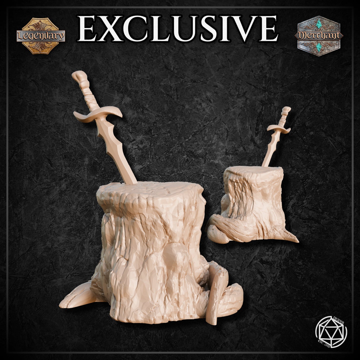 Tree Stump w/Sword by Mia Kay M3DM