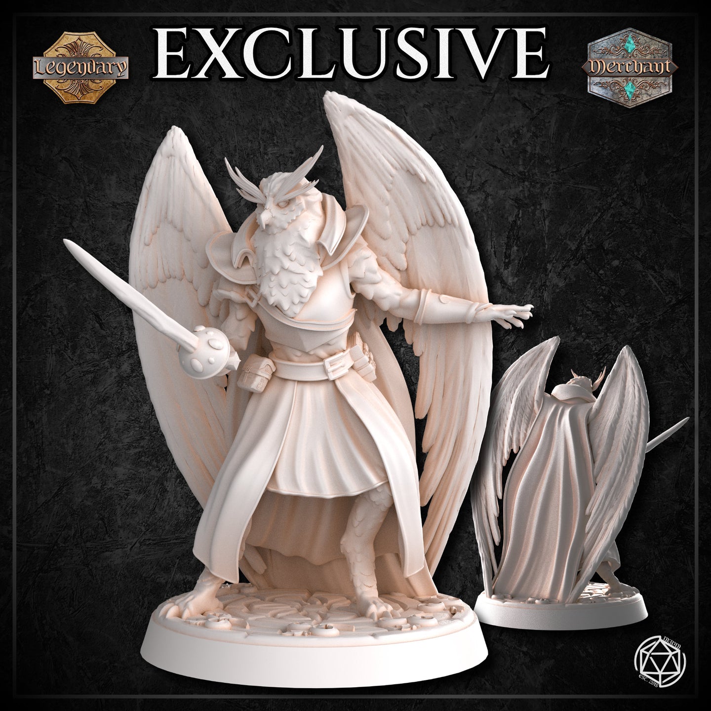Owlfolk Warlock Action by Mia Kay M3DM