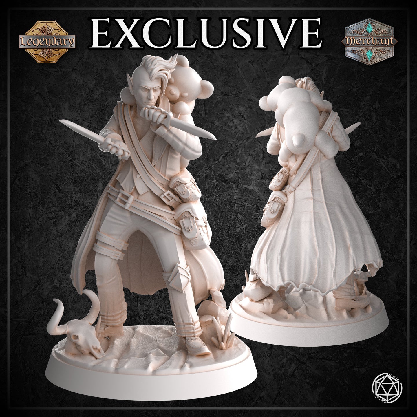 Elf Raider w/Bear Action by Mia Kay M3DM