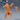 Digital render of the Snow Cyclops Attacking miniature by Epic Miniatures — a large, heavily muscled one-eyed giant with a long beard, grasping hand outstretched, skull sash across its chest, fur-trimmed bound boots, and flowing wrap, shown in pre-support orange resin render with a blue d20 for scale reference and a smaller rear-view of the sculpt