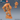 Digital render of the Yeti Abomination Rock miniature by Epic Miniatures — a huge furry yeti with bared teeth hoisting a large jagged boulder overhead with both hands, posed on a rocky outcrop base. Shown in orange resin render from two angles with a d20 for scale reference.