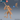 Digital render of two unpainted ratfolk rogue miniatures by Epic Miniatures — the larger pose shows a bipedal rat warrior gripping a long spear across the body in a low guard stance, wearing layered cloth-and-scale armour with wrapped limbs and a long tail; the smaller inset shows a second variant with the spear raised overhead in a lunging attack pose; a blue d20 die is shown for scale reference