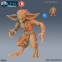 Savage Echo Goblin 32mm resin miniature by Epic Miniatures — unpainted feral goblin figure in an aggressive pose, supplied for D&D and tabletop RPG use