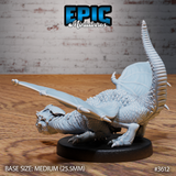 White Dragon Wyrmling Hiding by Epic Miniatures