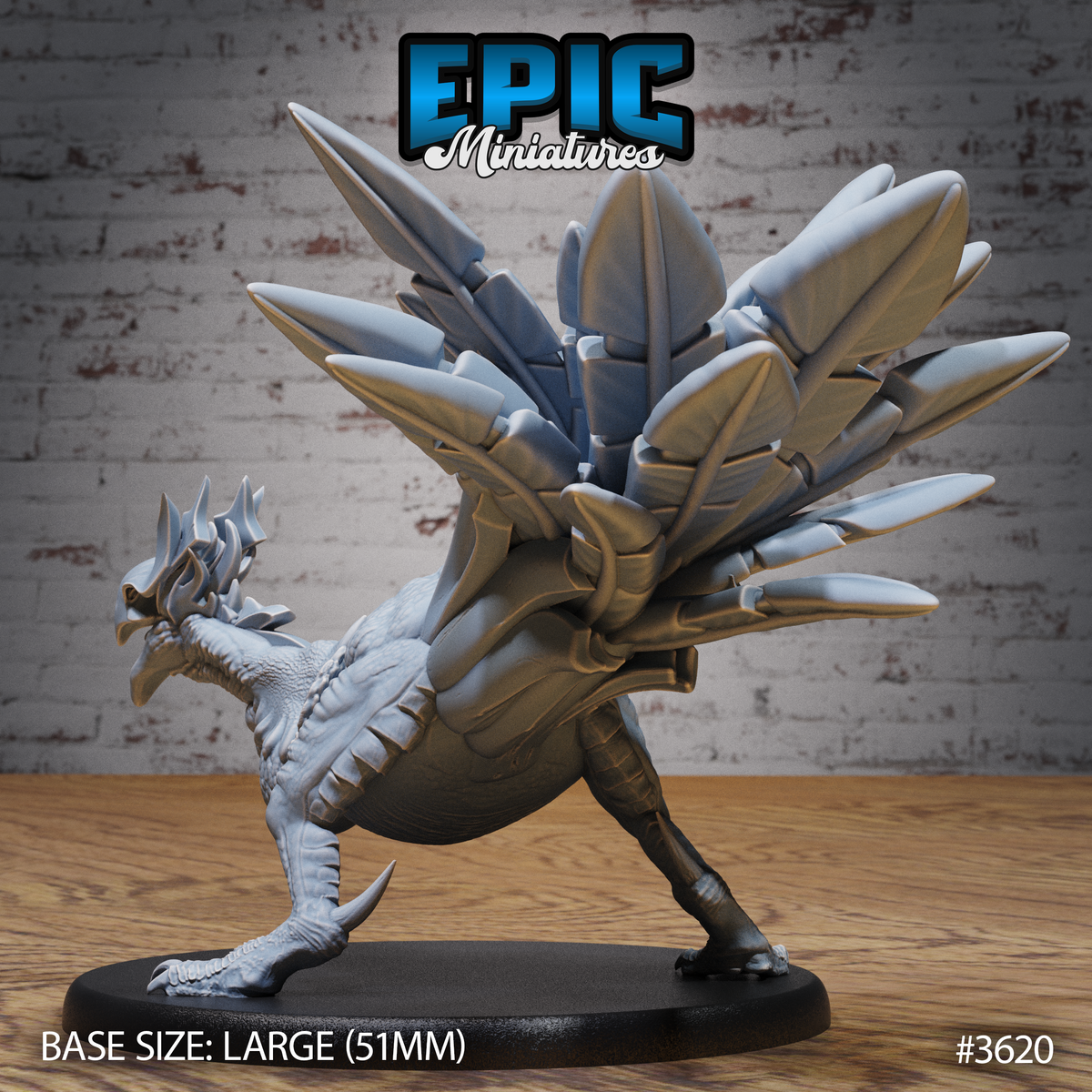 Quill Raptor Turkey Raptor | D&D Miniature for Beast Encounters – MitzNSimz