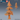 Digital render of a large resin pine tree terrain piece by Epic Miniatures, shown unpainted in orange resin. The large version dominates the left of the image with broad layered boughs, feathered branch edges, and a gnarled root-flared trunk. A smaller standard-size variant is shown to the right alongside a blue d6 for scale. Labelled SIZE: LARGE and PRE-SUPPORTED.