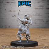 Female dryad miniature shown from behind, displaying cascading hair woven with organic shapes, layered leaf and bark detailing across her back, and a star-shaped leaf motif at her hip. Sculpt by Epic Miniatures.